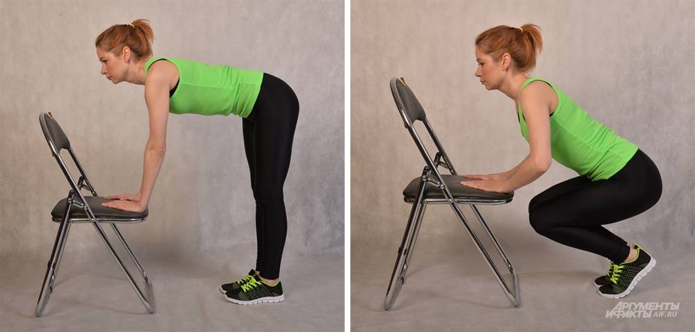 Упражнения на стуле для похудения - техника выполнения