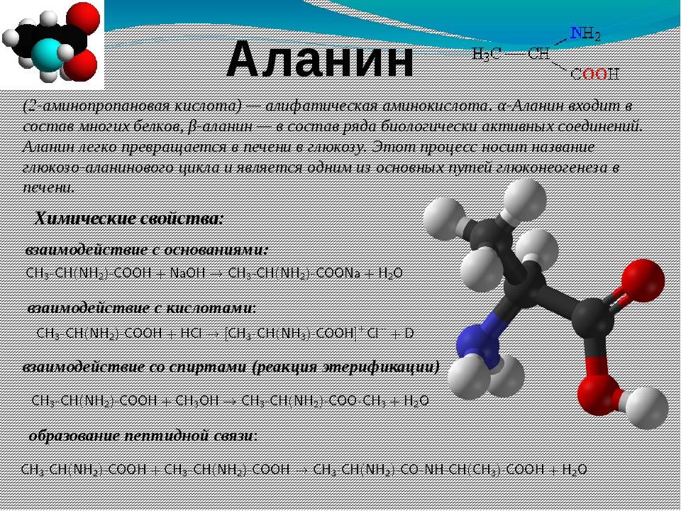 Группа входящие в состав аминокислот. 2 Аминопропановая кислота химические свойства. Аланин химические свойства. Аланин характеристика химия. Химические свойства Алинина.