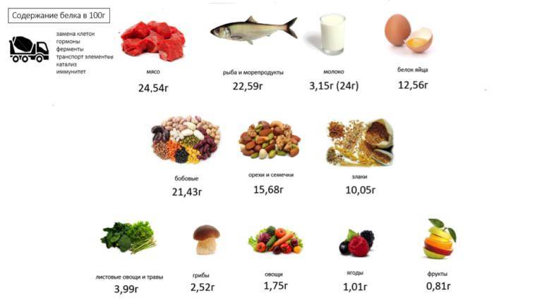 Топ-10 белковых продуктов для похудения + таблица