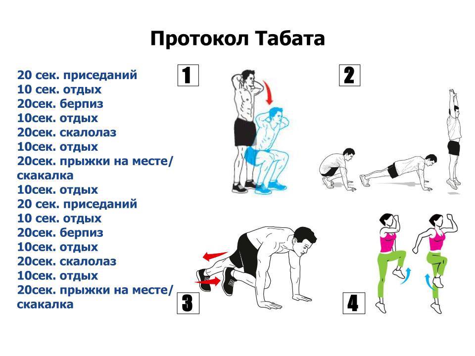Табата-тренировка: что это, как выполнять и кому подойдет данная физическая нагрузка