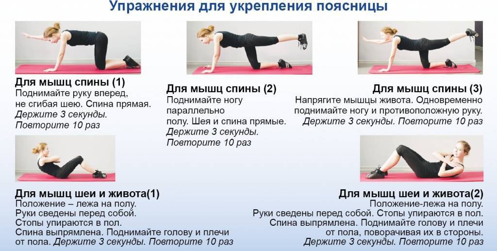 Упражнения для поясницы в домашних условиях и тренажерном зале