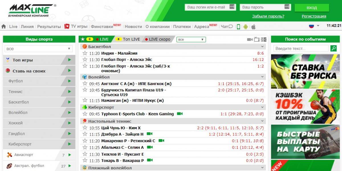 букмекерская контора maxline