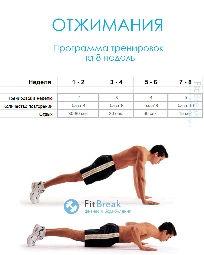 Отжимания план на 30 дней