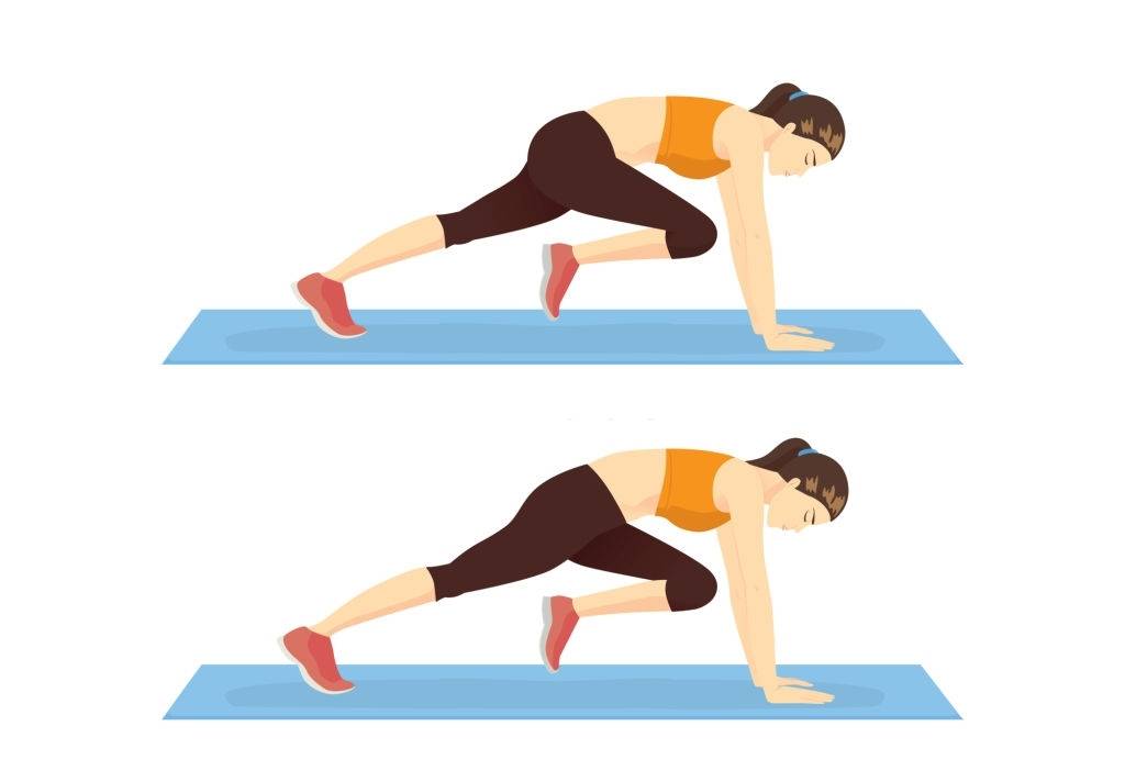 Как тренировать мышцы кора с помощью упражнения «скалолаз»?