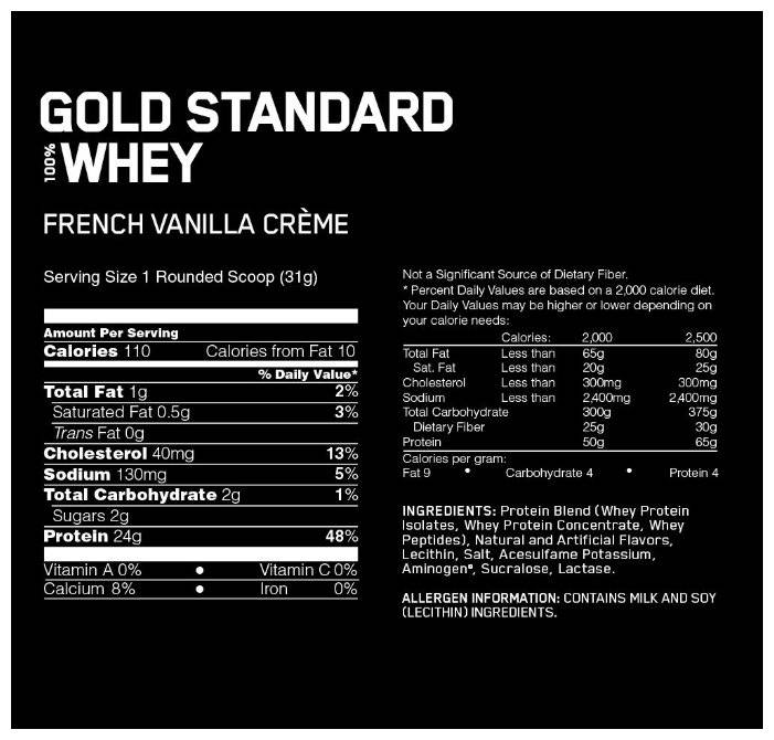 Как принимать протеин whey gold standard от optimum nutrition?