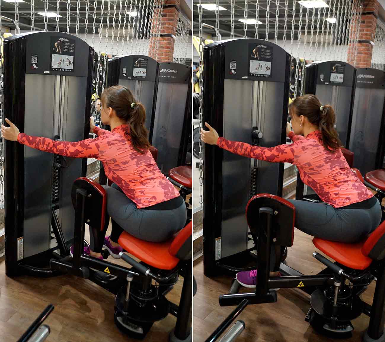 Разведение ног в тренажере сидя: видео и фото упражнения