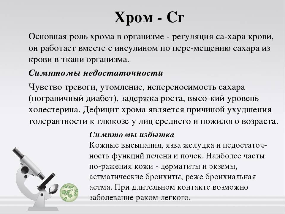 Хром для чего. Хром избыток и недостаток в организме. Хром для организма. Хром в организме человека его роль. Хром для чего нужен организму.