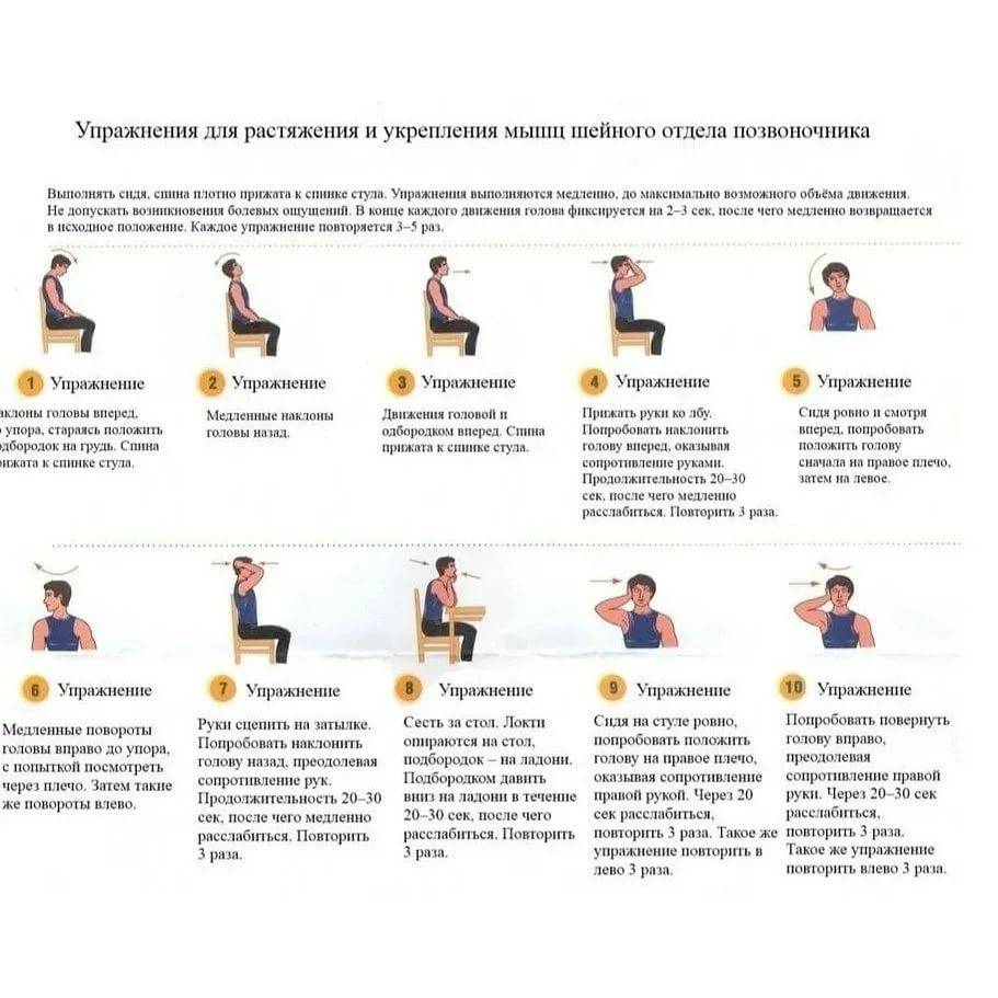 Топ-4 базовых упражнения для укрепления мышц шеи дома и в тренажерном зале