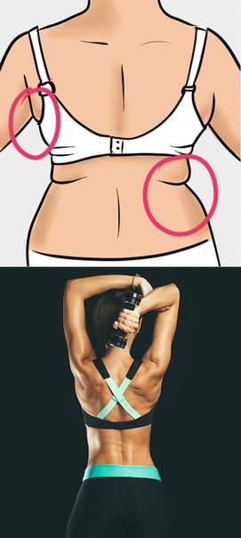 Как убрать жировые складки на спине в короткие сроки. упражнения, диета, массаж
