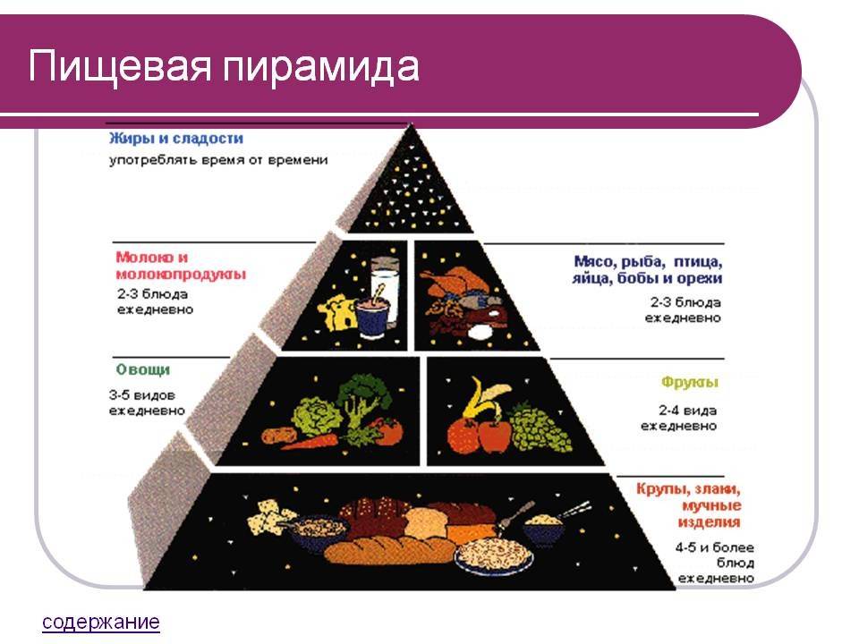 Пирамида питания – основные правила и варианты меню