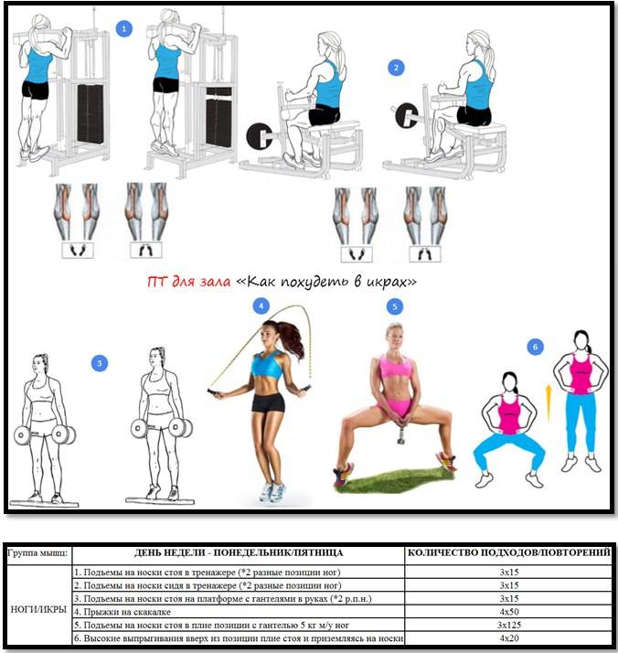 Как накачать икры ног: комплекс упражнений для тренировки икроножных мышц