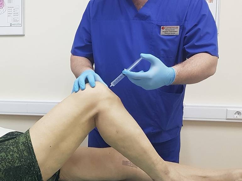 Внутрисуставные инъекции в коленный сустав, уколы смазки для суставов в колени с препаратами гиалуроновой кислоты, цена в клинике "стопартроз"
