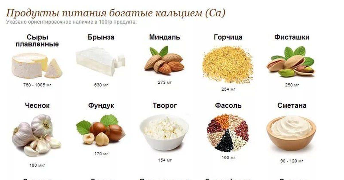 Продукты питания, где кальций содержится в большем количеств: таблица популярных продуктов