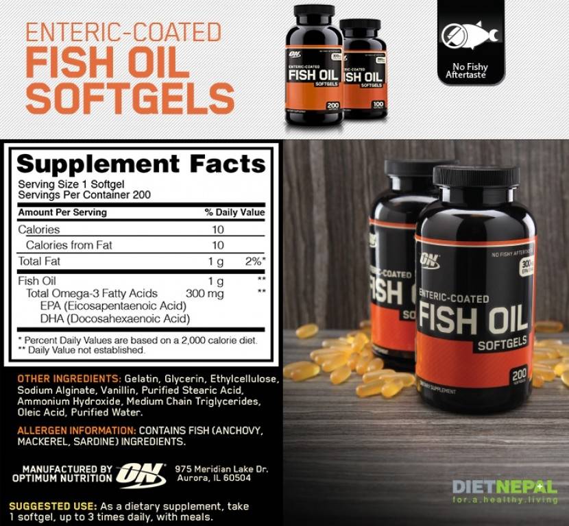 Enteric coated fish oil softgels 100 капс (optimum nutrition) купить в москве по низкой цене – магазин спортивного питания pitprofi