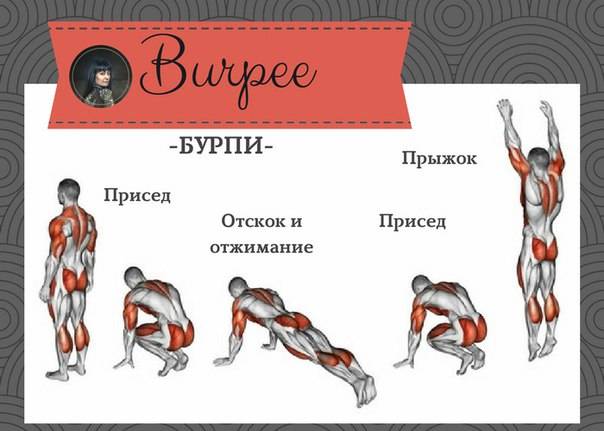 Берпи (бурпи): польза упражнения и техника выполнения для начинающих