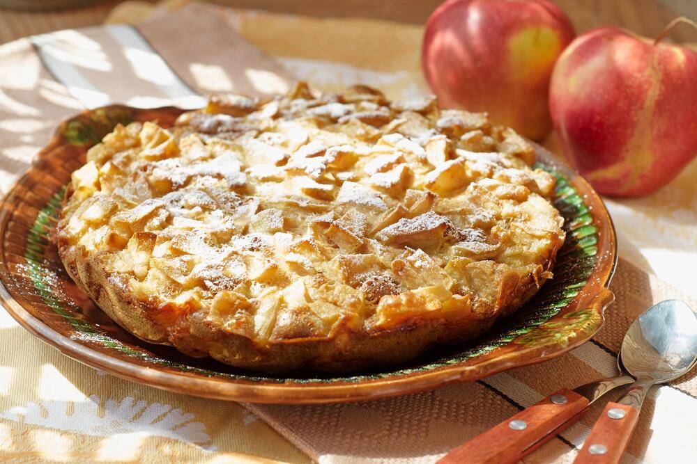 Диетический пирог с яблоками для худеющих